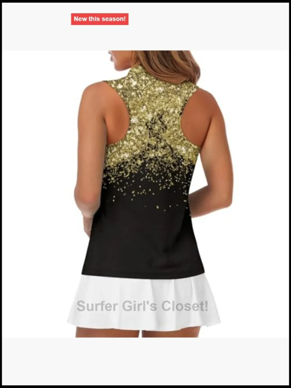 Sleeveless Zip Up Dry Fit Golf Tennis Tank Top